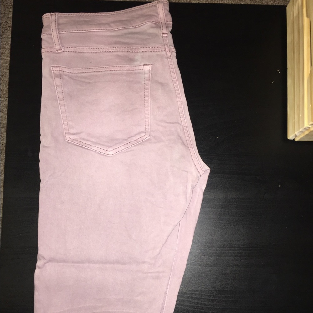 Day trip pastel purple jeans